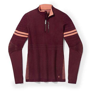 Ws Intraknit Tech 1/4 Zip Black Cherry