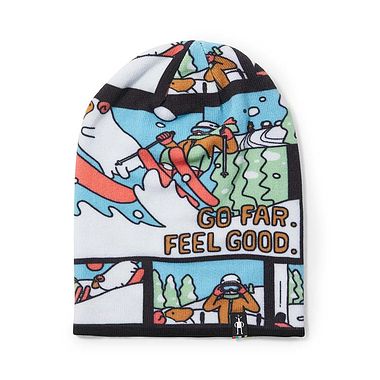 Winter Adventure Print Beanie Multi Stripe